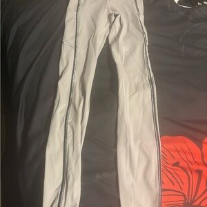 Lululemon Athletica White Leggings with Black Accents